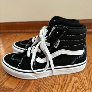 Vans Kids Black and White Sneakers